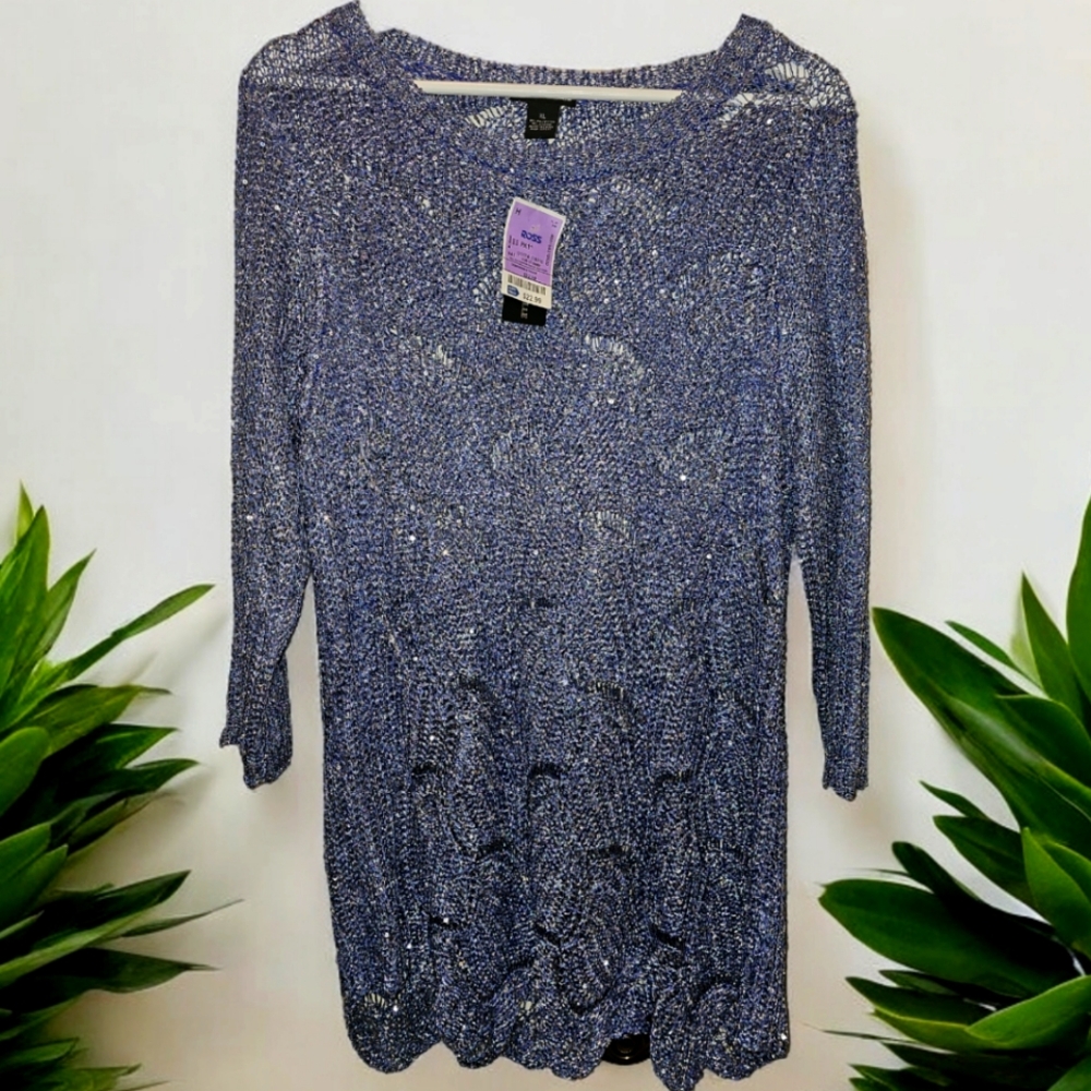 Embellished crochet top